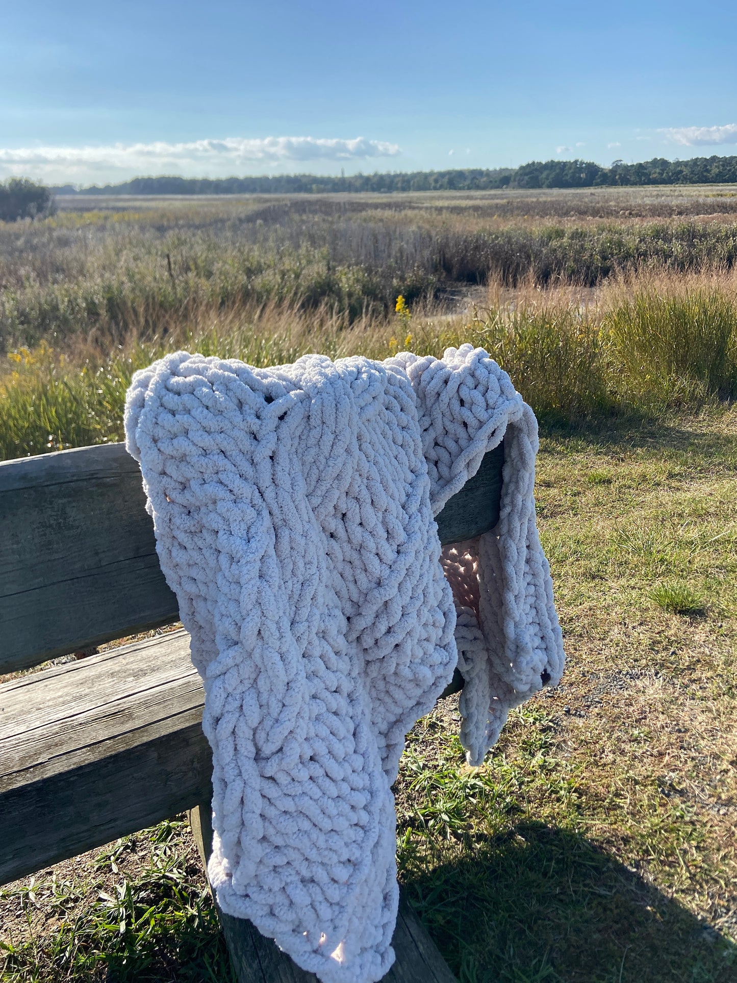 Cable Knit Blanket - Cream